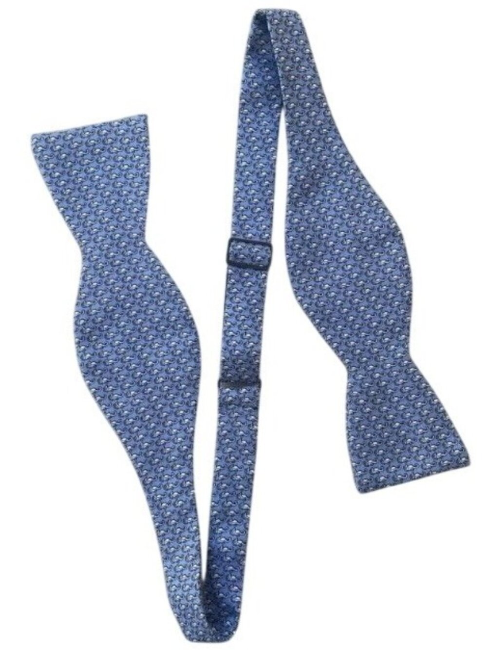 Vineyard Vines Blue Seahorse Cotton Bow Tie Adjustable Made in U.S.A. New $85